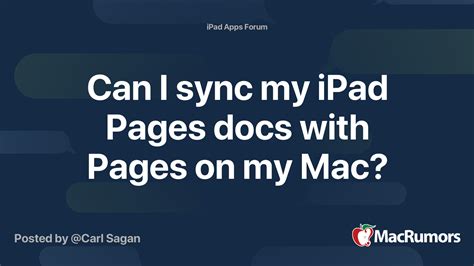 Can I sync my iPad to my macbook air?