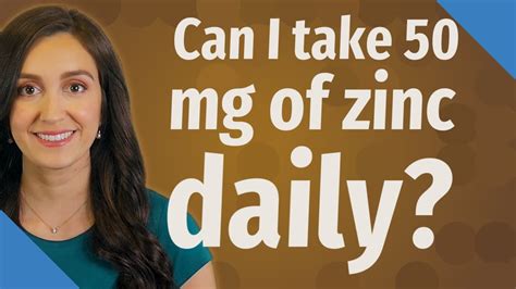 Can I take 50 mg of zinc once a week?