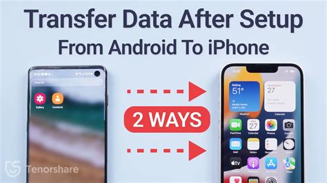 Can I transfer data from Android to iPhone after setup?