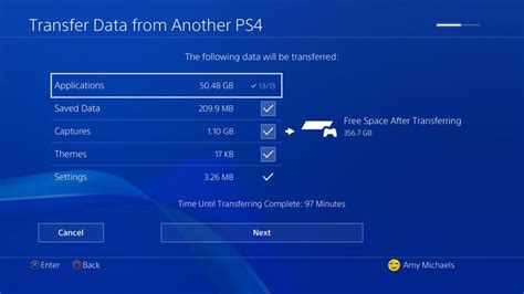 Can I transfer data from one PS4 account to another?