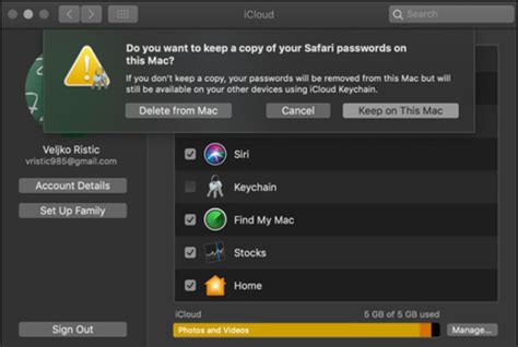 Can I turn off keychain on Mac?