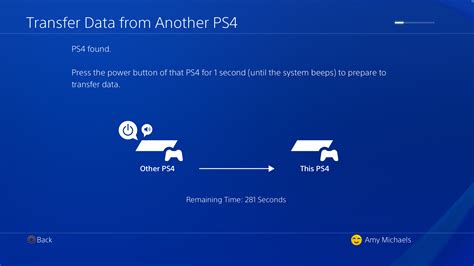 Can I turn off my PS4 during data transfer?