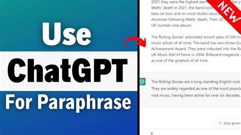 Can I use ChatGPT for paraphrasing?