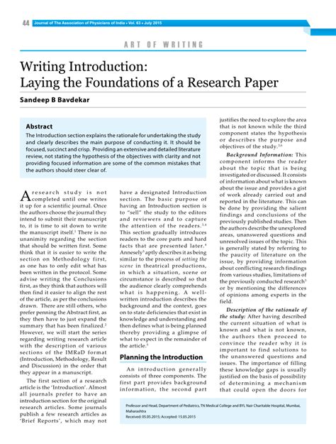 Can I use I in a research paper?