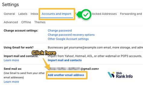 Can I use a different email address with Gmail?