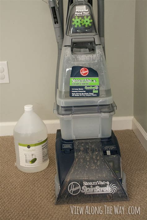 Can I use a vinegar solution in my carpet cleaner?