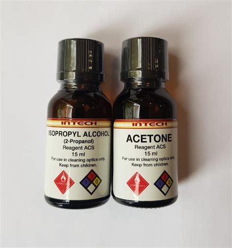 Can I use acetone instead of rubbing alcohol?
