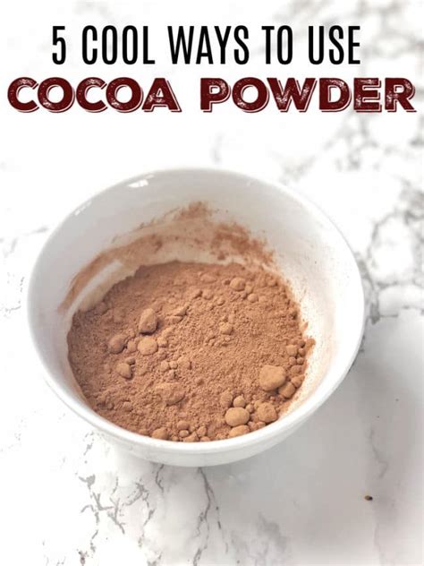 Can I use cocoa powder instead of chocolate powder?
