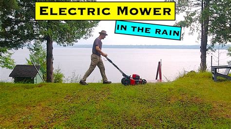 Can I use my electric mower in the rain?