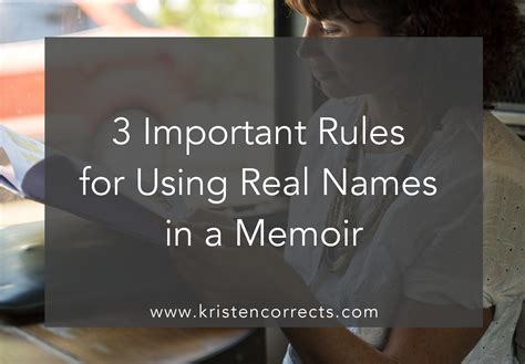 Can I use real names in my memoir?