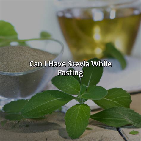 Can I use stevia while fasting?