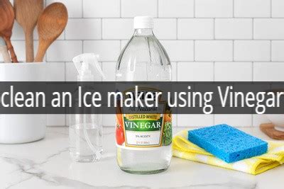 Can I use vinegar instead of bleach to clean ice maker?