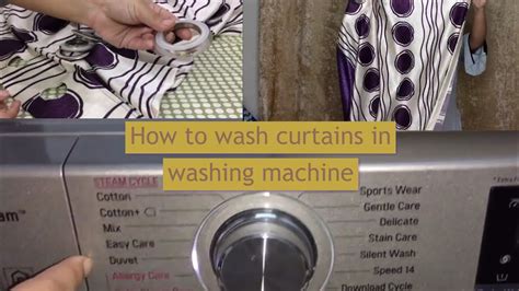 Can I wash curtains with hooks in washing machine?