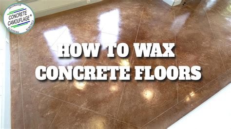Can I wax concrete?