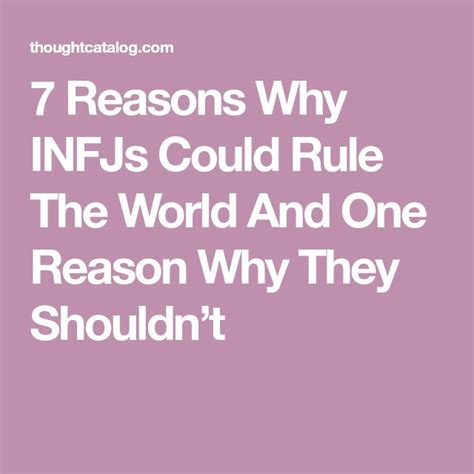 Can INFJ rule the world?