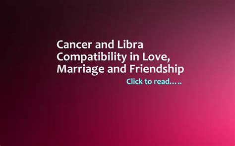 Can Libra marry Cancer?