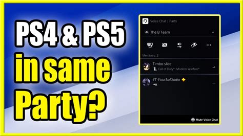 Can PS4 and PS5 players join a party?