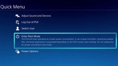 Can PS4 be in rest mode for data transfer?