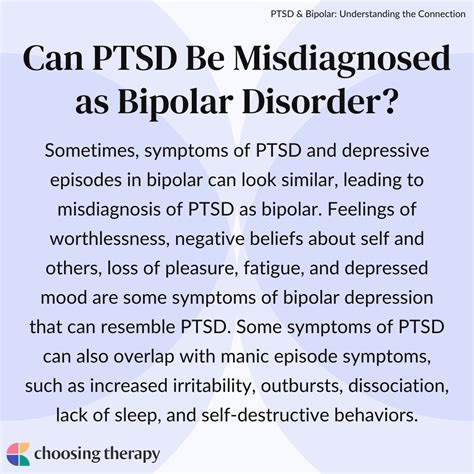 Can PTSD be misdiagnosed as bipolar disorder?