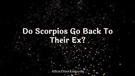 Can Scorpio forget their ex?