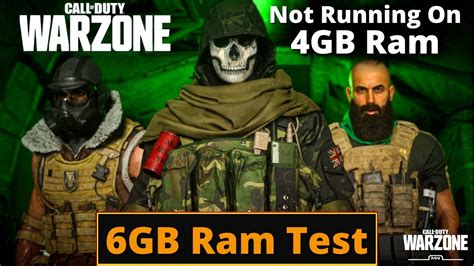 Can Warzone run on 6gb RAM?