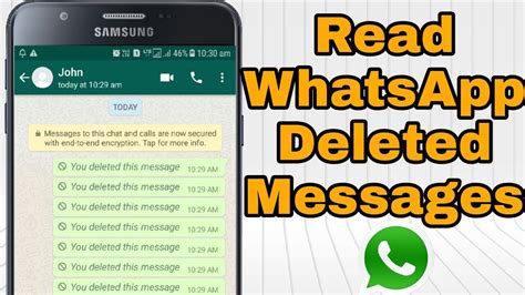 Can WhatsApp Business account see deleted messages?