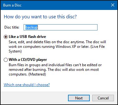 Can Windows 10 burn Blu Ray?