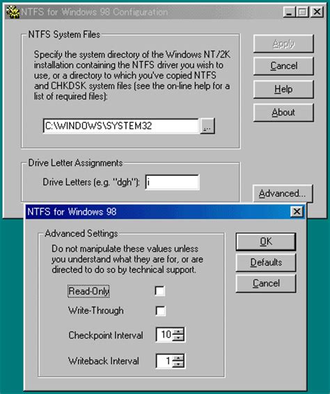 Can Windows 98 see NTFS?