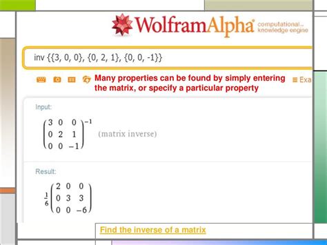 Can Wolfram Alpha do matrix calculus?