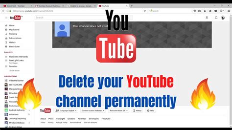 Can YouTube manager delete YouTube channel?