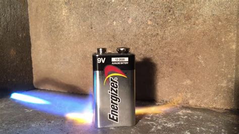 Can a 9V battery make a spark?