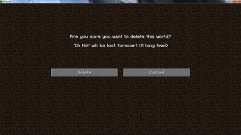 Can a Minecraft world delete itself?