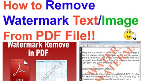 Can a PDF watermark be removed?