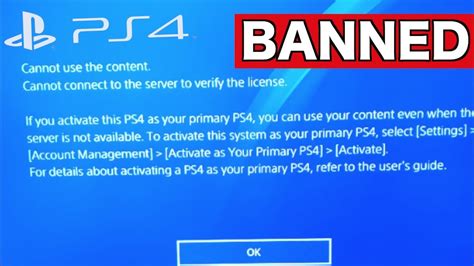 Can a PS4 console be banned?