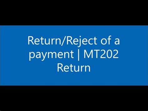 Can a SWIFT payment be rejected?