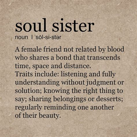 Can a friend be a soul sister?