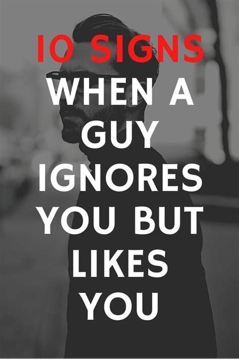 Can a guy like you but ignore you?