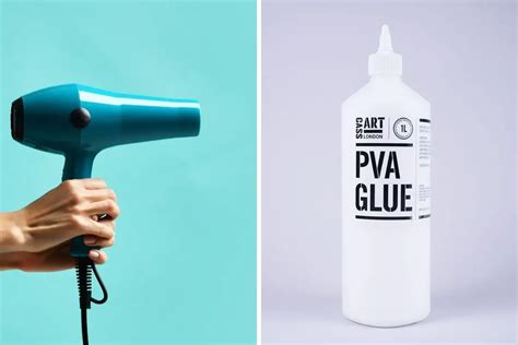 Can a hairdryer make glue dry faster?