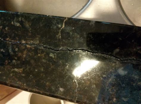 Can a hairline crack in granite be repaired?