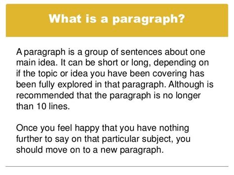 Can a paragraph be 1 sentence?