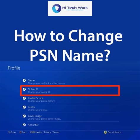 Can a parent change a child's PSN name?