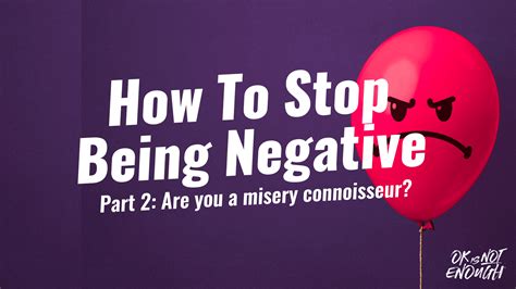 Can a person stop being negative?