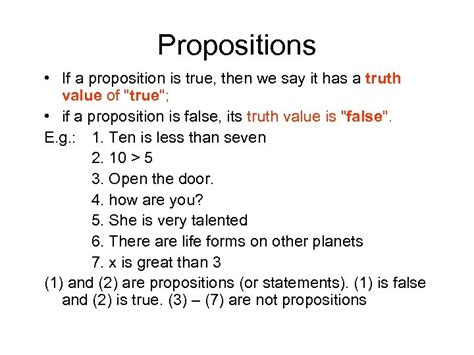 Can a proposition be false?