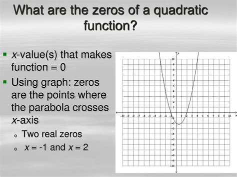 Can a quadratic function have no real zeros?