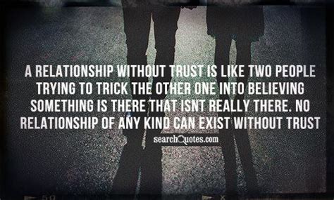 Can a relationship survive without trust?