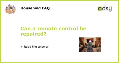 Can a remote control be repaired?