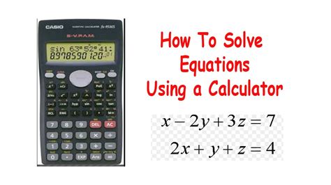 Can a scientific calculator solve equation?