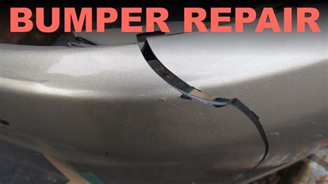 Can a small crack in a plastic bumper be repaired?