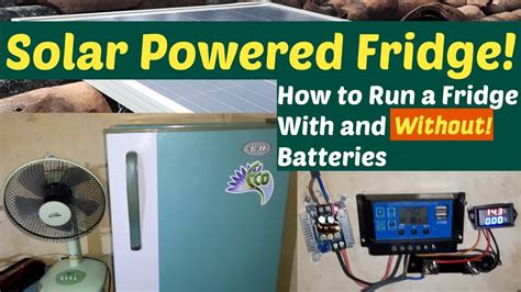 Can a solar panel run a fridge without a battery?
