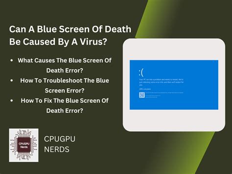 Can a virus cause BSOD?